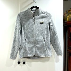 LL Bean light jacket, light gray, women’s petite M